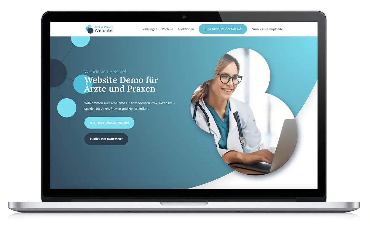 Website Webdesign für Ärzte und Praxis. Homepage erstellen lassen - Demo